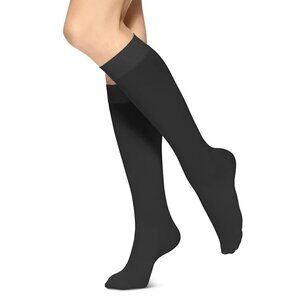 Hue Womens Size 1 100-200 lbs Soft Opaque Knee High Comfort Trouser Socks 759